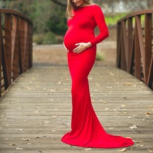 Sew Trendy Red Maternity Gown